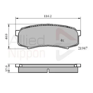 COMLINE Rear Brake Pads Toyota Land Cruiser 1996-Present