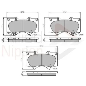 Front Brake Pads Toyota Land Cruiser 2003-Present