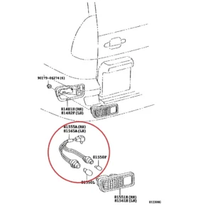 Wiring Loome (R Lower) Toyota Land Cruiser 2003-2010
